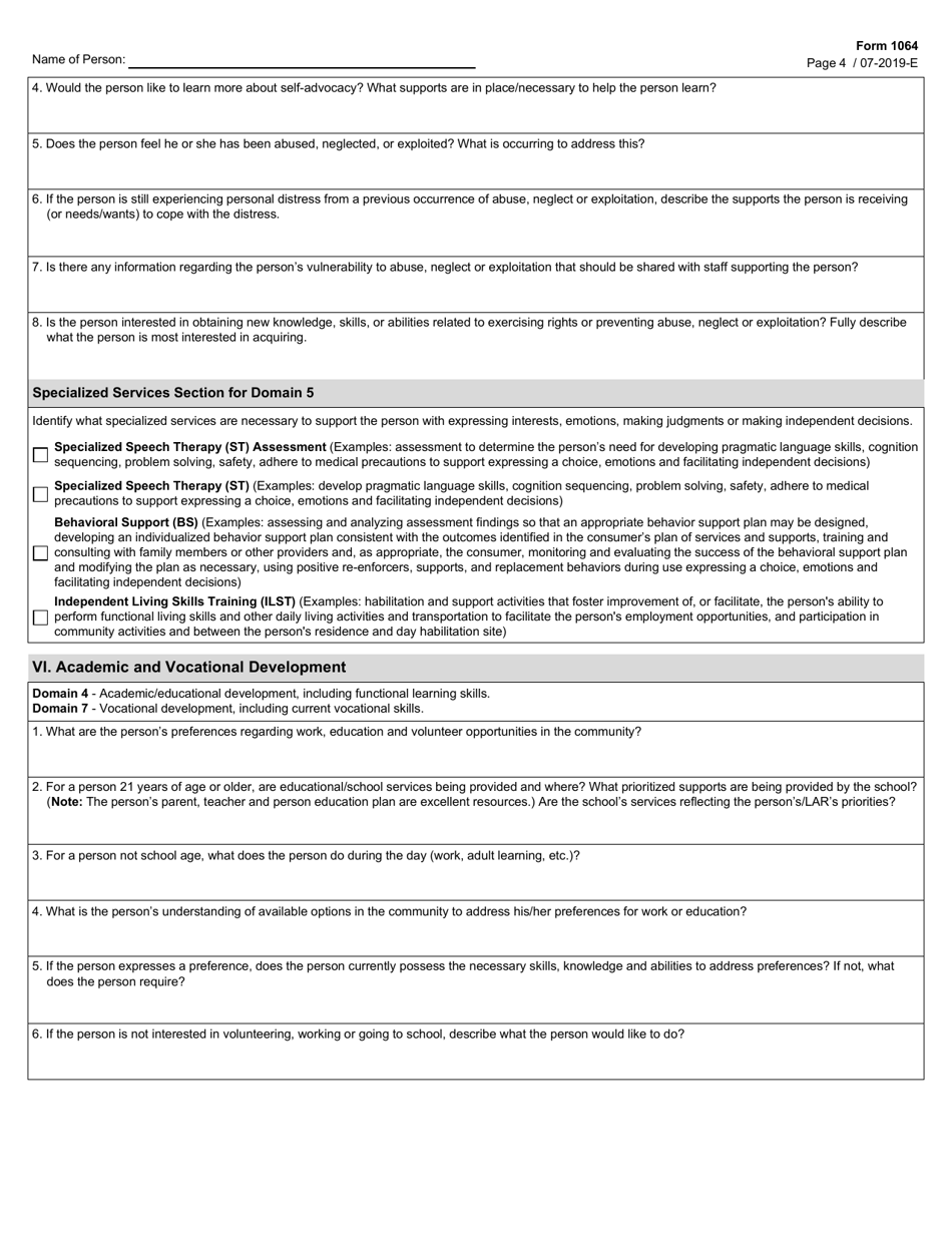 Form 1064 - Fill Out, Sign Online and Download Fillable PDF, Texas ...