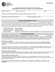 Document preview: Formulario 1067-S Disponibilidad De Servicios En El Hogar Y En La Comunidad (Hsc) - Texas (Spanish)