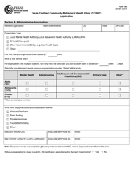 Form 1203 Texas Certified Community Behavioral Health Clinic (Ccbhc) Application - Texas