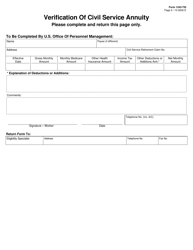 Form 1243-TSI Verification of Civil Services Benefits - Tsi - Texas, Page 2