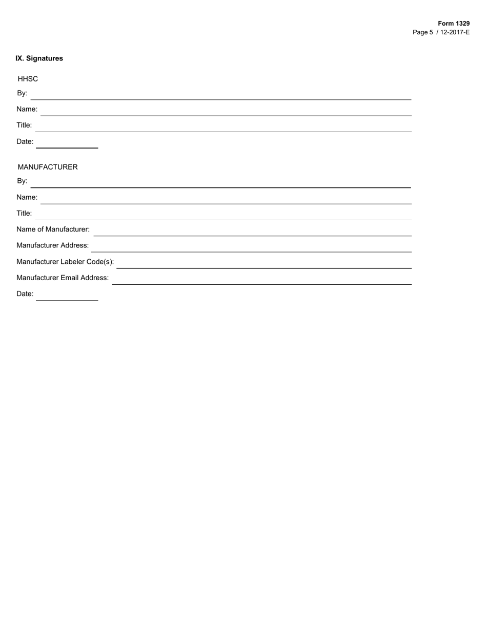 Form 1329 Kidney Health Care Program Drug Rebate Agreement - Texas, Page 5