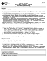 Form 1335 Antiviral Agents for Hepatitis C Virus Initial Authorization Request (Medicaid) - Texas