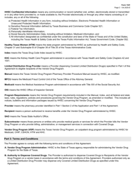 Form 1341 Pharmacy Enrollment Agreement - Texas, Page 2