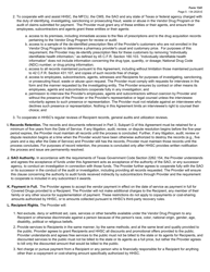 Form 1341 Pharmacy Enrollment Agreement - Texas, Page 5