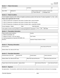 Form 1345 Makena Authorization Request (Fee for Service Medicaid) - Texas, Page 2