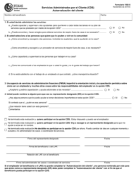 Formulario 1582-S Responsabilidades Al Participar En Servicios Administrados Por El Cliente - Texas (Spanish), Page 4