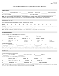 Form 1589 Consumer Directed Services Revision Worksheet - Texas, Page 2