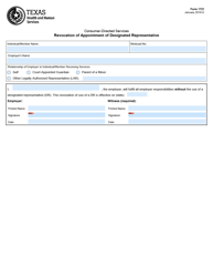 Document preview: Form 1721 Revocation of Appointment of Designated Representative - Texas