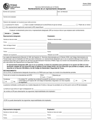 Document preview: Formulario 1720-S Nombramiento De Un Representante Designado - Texas (Spanish)