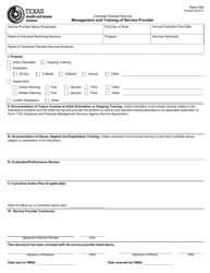 Document preview: Form 1732 Management and Training of Service Provider - Texas