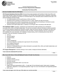 Document preview: Form 1735-CFC Service Provision Requirements Addendum - Community First Choice (Cfc) - Texas