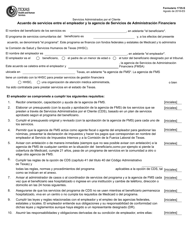 Formulario 1735-S Acuerdo De Servicios Entre El Empleador Y La Agencia De Servicios De Administracion Financiera - Texas (Spanish)