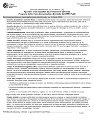 Formulario 1735-SP-S Apendice a Los Requisitos De Prestacion De Servicios - Programa De Servicios Comunitarios a Domicilio De Star+plus - Texas (Spanish)