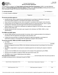 Document preview: Form 1739 Services Service Provider Agreement - Texas