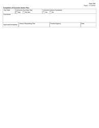 Form 1741 Consumer Directed Services Corrective Action Plan - Texas, Page 2