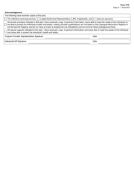 Form 1742 Service Backup Plan for Hcs, Txhml and Cfc Services - Texas, Page 2