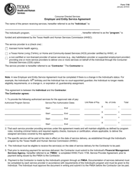 Document preview: Form 1749 Employer and Entity Service Agreement - Texas