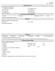Form 2001 Interagency Eye Examination Report - Texas, Page 2