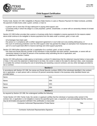 Document preview: Form 1903 Child Support Certification - Texas