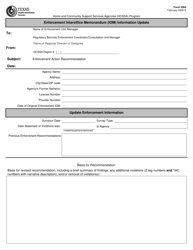 Document preview: Form 2004 Enforcement Interoffice Memorandum (Iom) Information Update - Texas