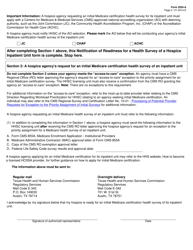 Form 2020-A Notification of Readiness for a Health Survey of a Hospice Inpatient Unit - Texas, Page 2