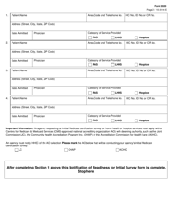 Form 2020 Notification of Readiness for Initial Survey - Texas, Page 2