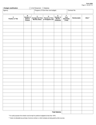 Form 2036 Budget for Purchase of Services - Texas, Page 2