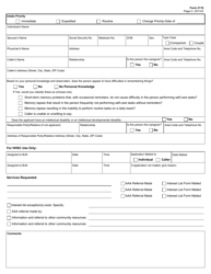 Form 2110 Community Care Intake - Texas, Page 2
