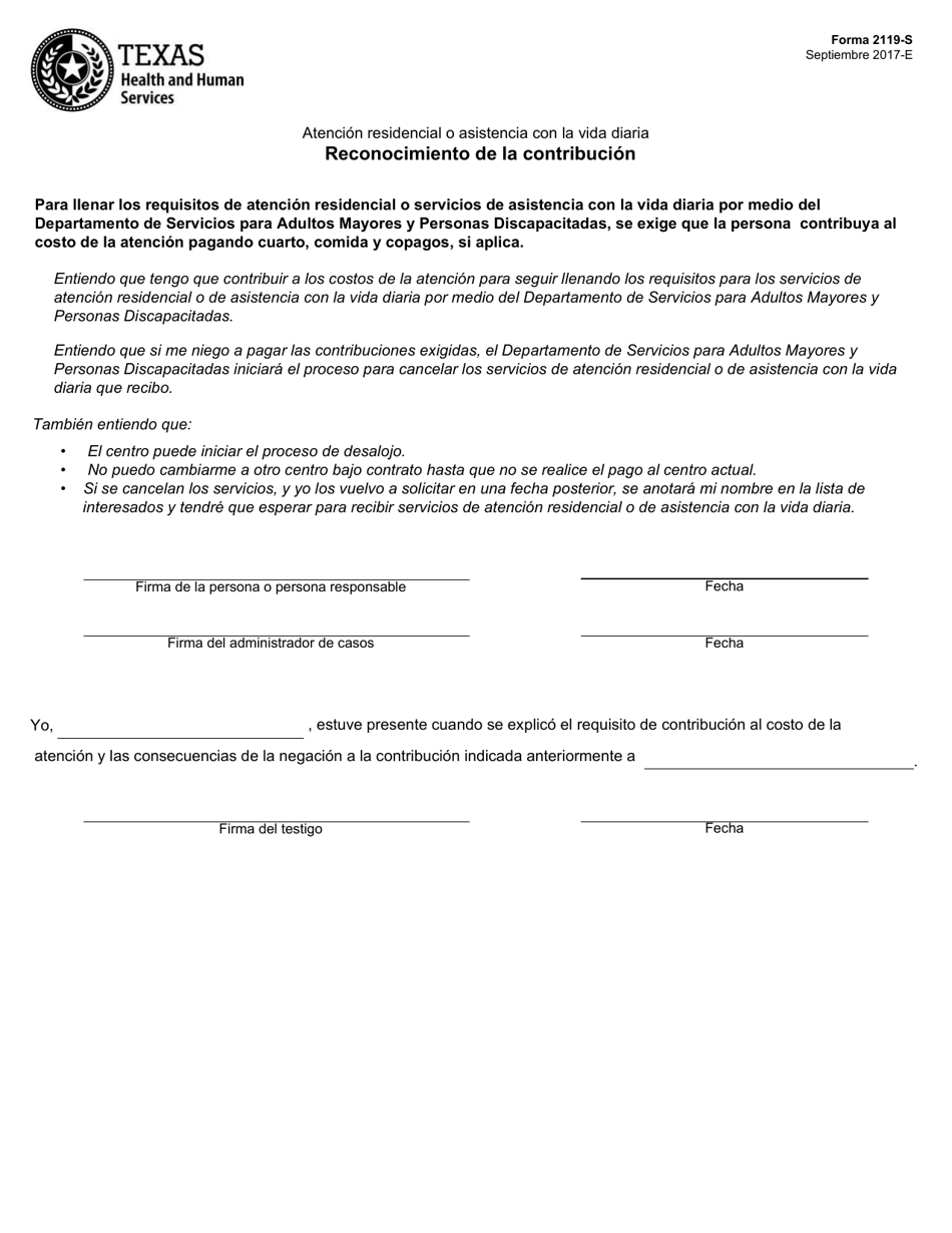 Formulario 2119-S - Fill Out, Sign Online and Download Fillable PDF ...