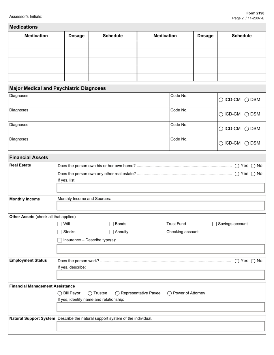 Form 2190 - Fill Out, Sign Online and Download Fillable PDF, Texas ...