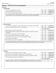 Form 2190 Capacity Assessment for Self-care and Financial Management - Texas, Page 5