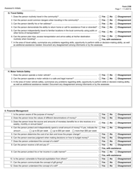 Form 2190 Capacity Assessment for Self-care and Financial Management - Texas, Page 7
