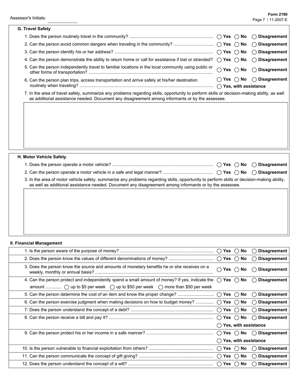 Form 2190 - Fill Out, Sign Online and Download Fillable PDF, Texas ...