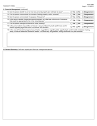 Form 2190 Capacity Assessment for Self-care and Financial Management - Texas, Page 8