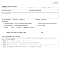 Form 2276 Client Intake and Service Request - Texas, Page 2
