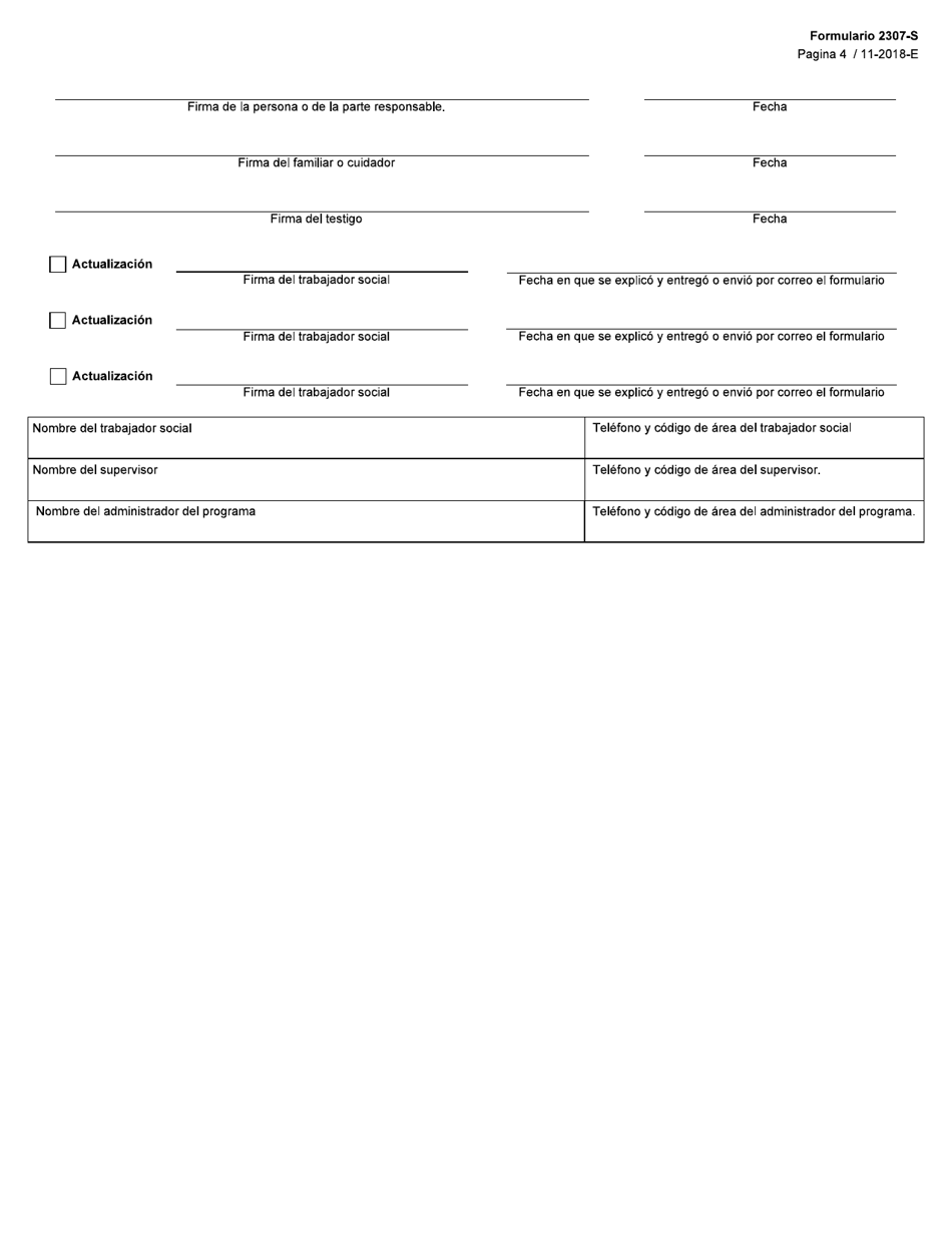 Formulario 2307-S Derechos Y Responsabilidades - Texas (Spanish), Page 4