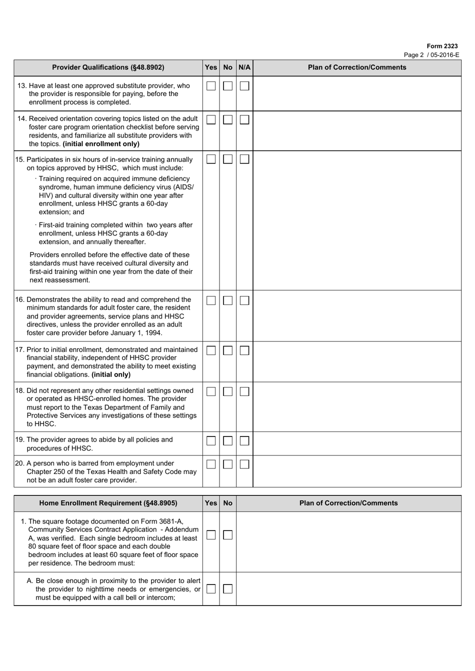 Form 2323 - Fill Out, Sign Online and Download Fillable PDF, Texas ...