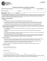 Document preview: Formulario 2327-S Acuerdo Entre La Persona O El Miembro Y El Proveedor - Texas (Spanish)