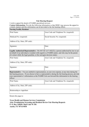 Form 2360 Fair Hearing Request - Texas, Page 3