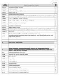 Form 2382 Assisted Living Facilities Checklist - Texas, Page 4