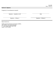 Form 2361 Preadmission Screening and Resident Review (Pasrr) Specialized Services Fair Hearing Request - Texas, Page 2