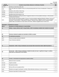 Form 2383 Alzheimer&#039;s Certification Checklist - Texas, Page 2