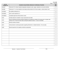 Form 2383 Alzheimer&#039;s Certification Checklist - Texas, Page 3