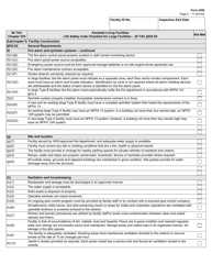 Form 2390 Assisted Living Facilities Life Safety Code Checklist for Large Facilities - 26 Tac Section 553.62 - Texas, Page 2