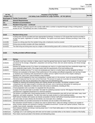 Form 2390 Assisted Living Facilities Life Safety Code Checklist for Large Facilities - 26 Tac Section 553.62 - Texas, Page 5