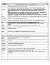 Form 2392 Life Safety Code Checklist for Alzheimer&#039;s Certification - 40 Tac 92.53 - Texas, Page 2