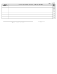 Form 2392 Life Safety Code Checklist for Alzheimer&#039;s Certification - 40 Tac 92.53 - Texas, Page 3
