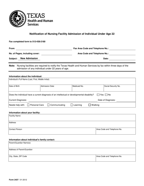 Form 2437  Printable Pdf