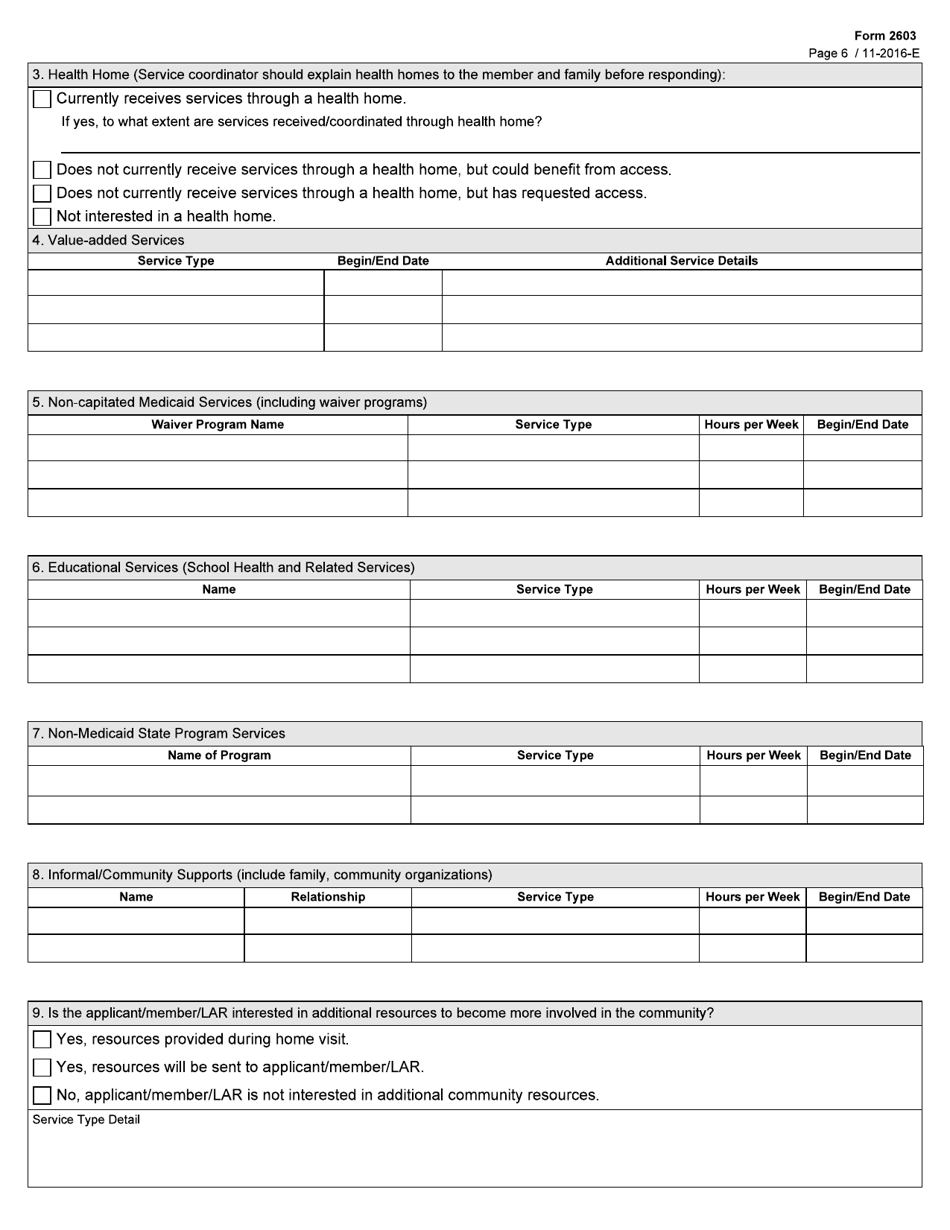 Form 2603 Star Kids Individual Service Plan (Isp) Narrative - Texas, Page 6