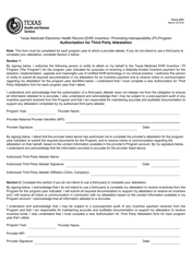 Document preview: Form 2701 Authorization for Third Party Attestation - Texas